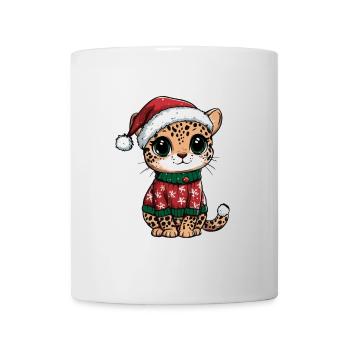 Noël léopard - Mug blanc - blanc - Devant