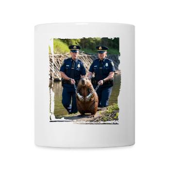Beaver arrested by the police - Mug - white - Front