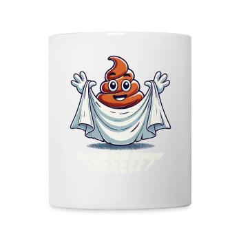 Lustiges Kackhaufen Gespenst Humorvolles Design - Tasse - Weiß - Vorne
