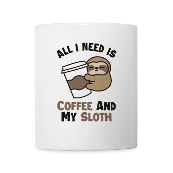 Coffee and my Sloth Pilosa Folivora - Mug - white - Front
