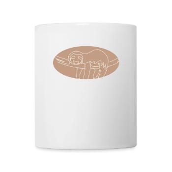 Lineart Folivora Brown-Throated Pilosa Lover Sloth - Mug - white - Front