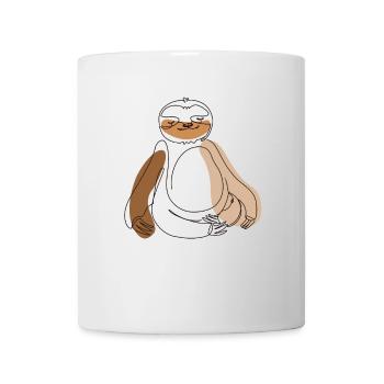 Lineart Pilosa Folivora Brown-Throated Lover Sloth - Mug - white - Front