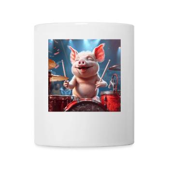 Schwein - Tasse - Weiß - Vorne