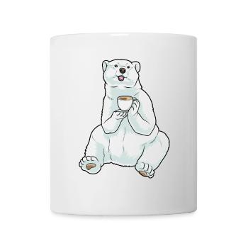 Tasse à café ours polaire - Mug blanc - blanc - Devant