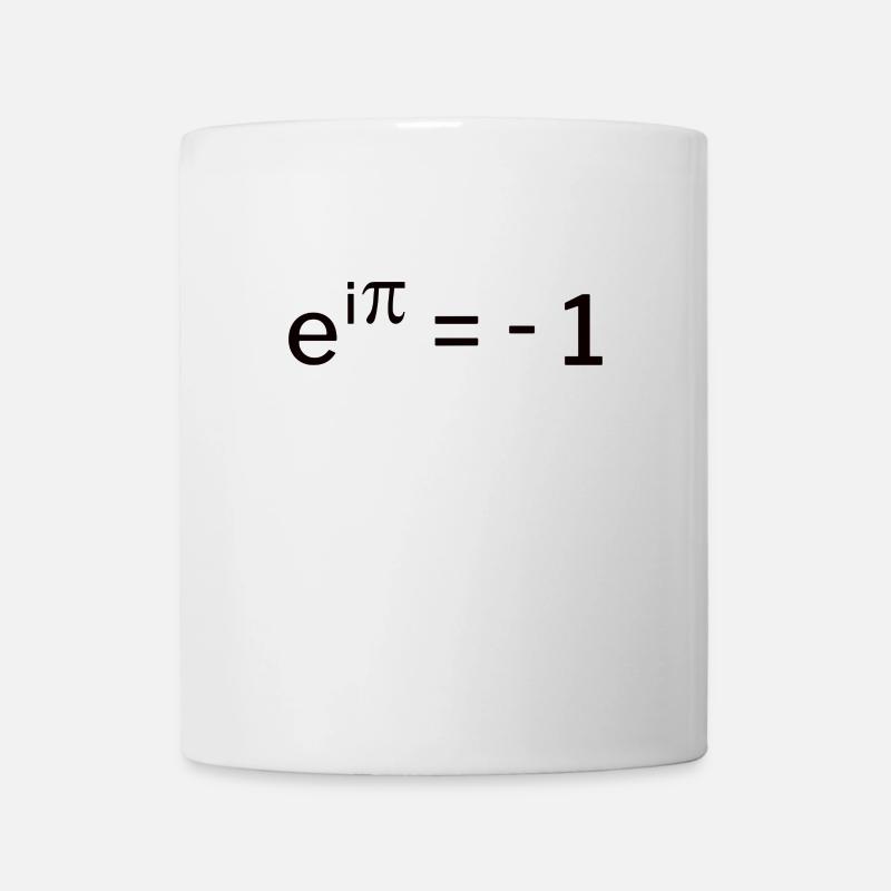 e^i pi + = -1 - Eulersche Identität Geschenkidee - Tasse - Weiß