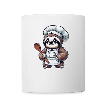 Cute Sloth Chef Chef Kitchen Cooking - Mug - white - Front