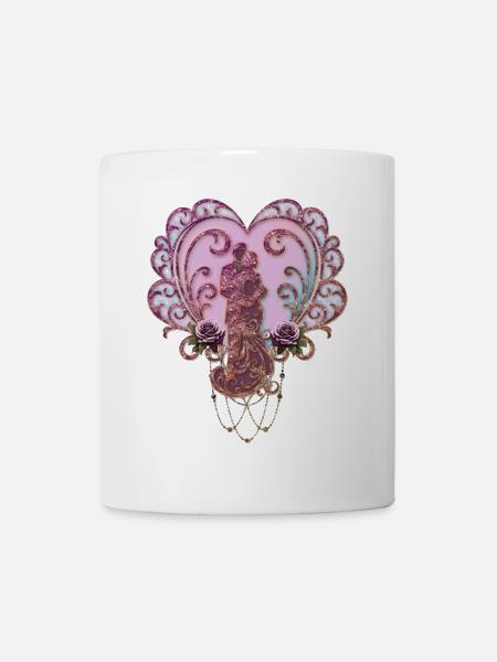 In der Umarmung des Herzens. - Tasse - Weiß