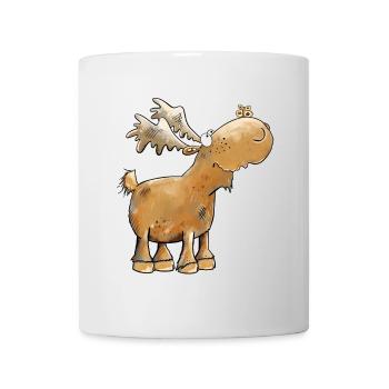 Drôle d’orignal papillon - Mug blanc - blanc - Devant