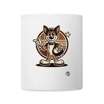 Retro Cartoon Hund – Lustiges Hunde-Design - Tasse - Weiß - Vorne