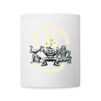 Il y a des horreurs drôles de dicton d’Halloween - Mug blanc - blanc - Devant