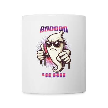 Boo Yeah Fantôme Drôle Dire Design Halloween - Mug blanc - blanc - Devant