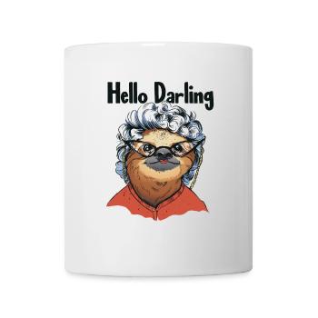 Bonjour Darling Folivora Pilosa à gorge brune - Mug blanc - blanc - Devant