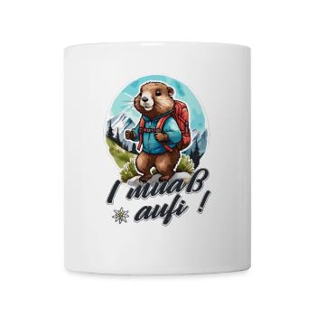 Marmotte randonnée montagnes Alpes plein air je dois monter - Mug blanc - blanc - Devant