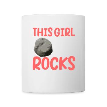 Cette fille s’arrête pour les roches géologue géologique - Mug blanc - blanc - Devant