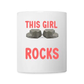 Cette fille s’arrête pour les roches géologue géologique - Mug blanc - blanc - Devant