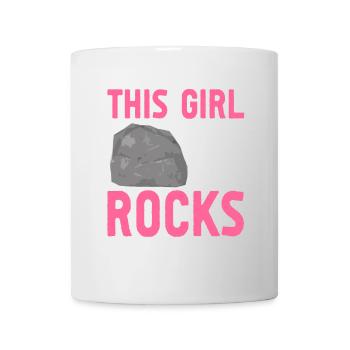 Cette fille s’arrête pour les roches géologue géologique - Mug blanc - blanc - Devant