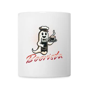 Café drôle disant Boorista Halloween fantôme - Mug blanc - blanc - Devant
