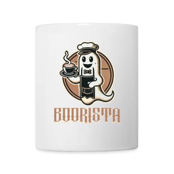 Café drôle disant Boorista Halloween fantôme - Mug blanc - blanc - Devant