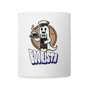 Café drôle disant Boorista Halloween fantôme - Mug blanc - blanc - Devant