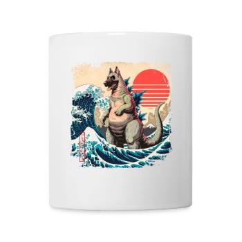 Funny Monster German Shepherd Dogzilla Anime Manga - Mug - white - Front