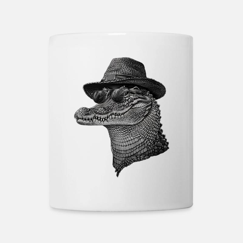 Krokodil - Tasse - Weiß