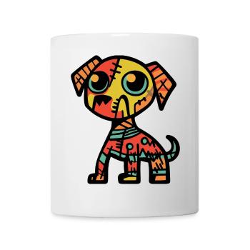 Hund Halloween Symbol Zombie - Tasse - Weiß - Vorne