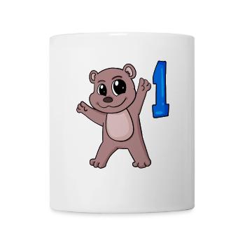 Number 1 Number One - Bear Motif - Mug - white - Front