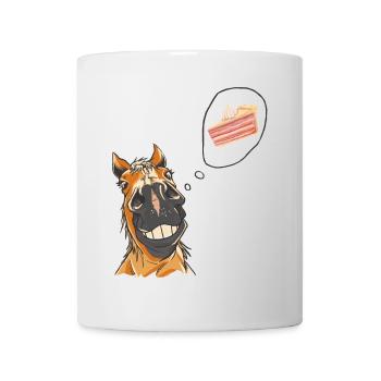 Pferd Pferde Pony Geburtstag Geburtstagstorte - Tasse - Weiß - Vorne