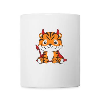 Tiger Happy Halloween Devil Costume - Mug - white - Front