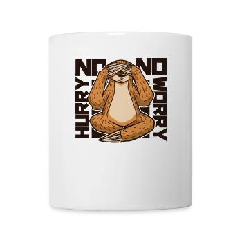 Keine Eile, keine Sorge Pilosa folivora Braunkehl - Tasse - Weiß - Vorne