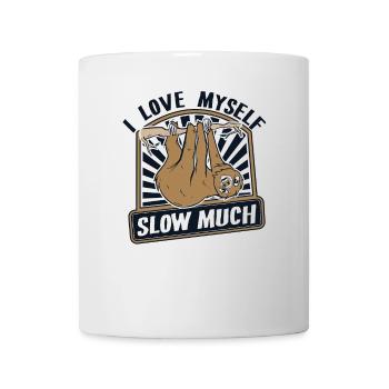 Ich liebe mich langsam viel Folivora Braunkehl - Tasse - Weiß - Vorne