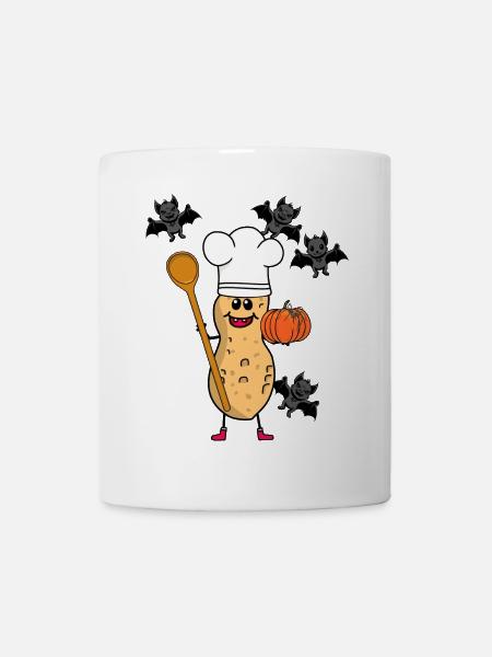 Erdnuss Koch Köche Köchin Herbst Halloween - Tasse - Weiß