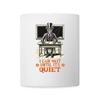 Drôle d’enseignant Halloween disant que peut attendre - Mug blanc - blanc - Devant