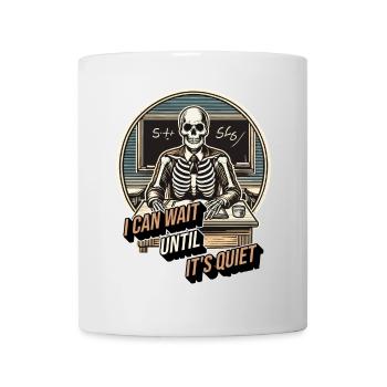 Drôle d’enseignant Halloween disant que peut attendre - Mug blanc - blanc - Devant