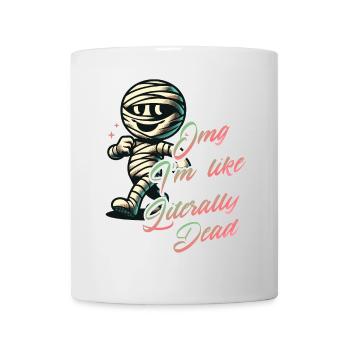 Lustiger Halloween Spruch Omg Im Dead Retro - Tasse - Weiß - Vorne