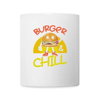 Burger et détente - Mug blanc - blanc - Devant