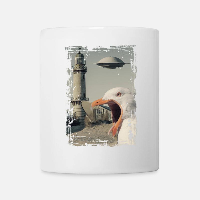 UFO - Möwe - Rostock - Teepot - Warnemünde - Tasse - Weiß
