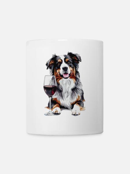 Australischer Schäferhund - Tasse - Weiß