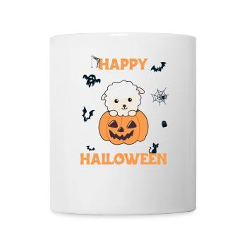 Sheep in pumpkin cute sheep Happy Halloween - Mug - white - Front