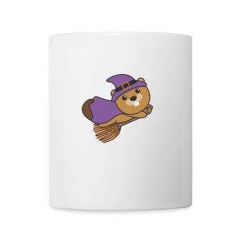 Beaver Halloween Witch Kids Witches Costume - Mug - white - Front