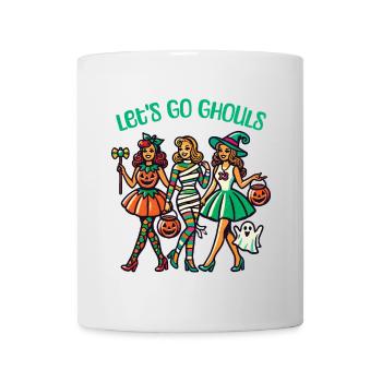 Funny Halloween Girl Let's Go Ghouls - Mug - white - Front