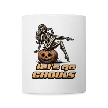 Lets Go Ghouls Funny Halloween Girl - Mug - white - Front