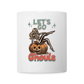 Funny Halloween Girl Let's Go Ghouls - Mug - white - Front