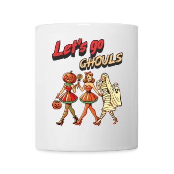Funny Halloween Girl Let's Go Ghouls - Mug - white - Front