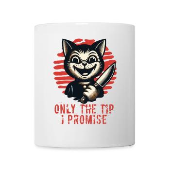 Drôle de chat ne disant que le pourboire Chat psycho - Mug blanc - blanc - Devant