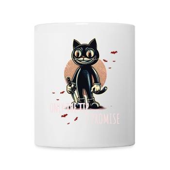Drôle de chat ne disant que le pourboire Chat psycho - Mug blanc - blanc - Devant