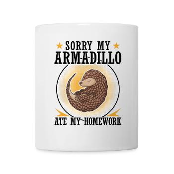 Armadillo mangé devoirs Armadillo - Mug blanc - blanc - Devant