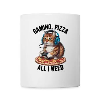 Drôles de chats Jeux Pizza Gamer Gamer Jeux - Mug blanc - blanc - Devant