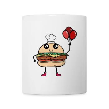 Fast Food Burger Kinder Kind - Tasse - Weiß - Vorne