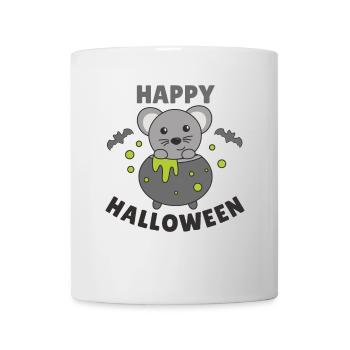 Mouse Happy Halloween Witch's Cauldron Bat - Mug - white - Front